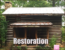 Historic Log Cabin Restoration  Scotts, North Carolina